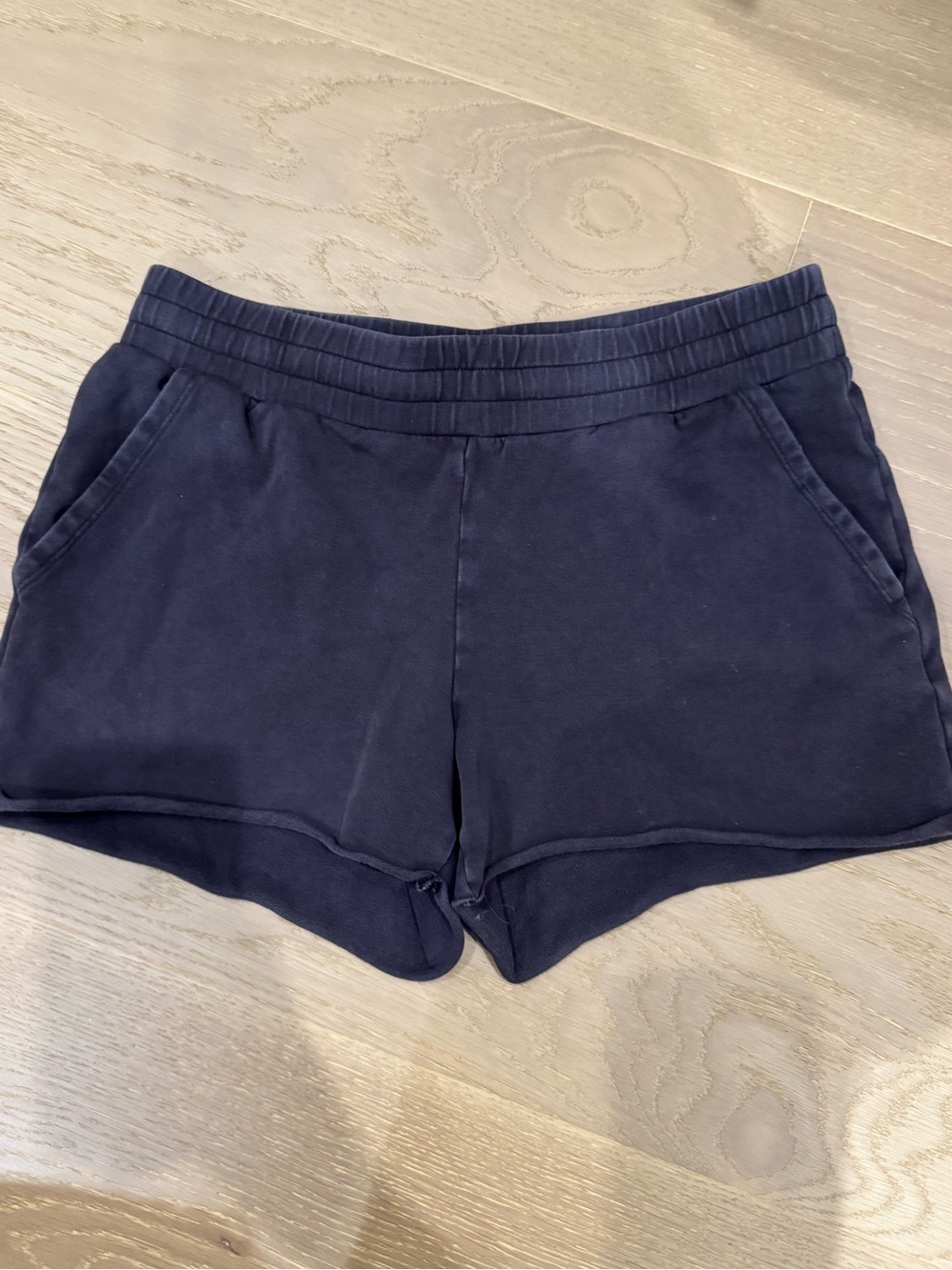 TNA Navy Athletic Pull-On Shorts with Pockets